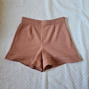 Red Valentino Dusty Pink Ruffle Hem Shorts XS High Waist Preppy Quiet Luxury